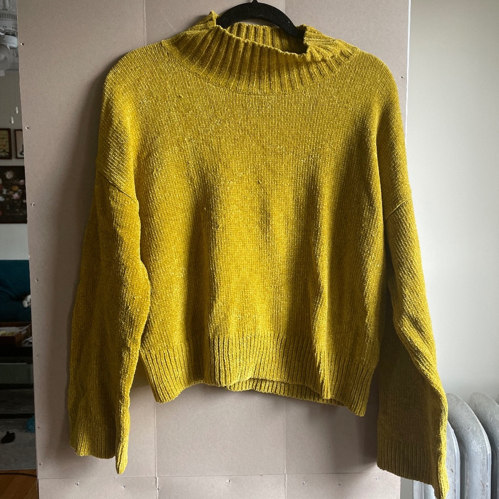 Chartreuse Chenille Turtleneck Sweater by Abound
